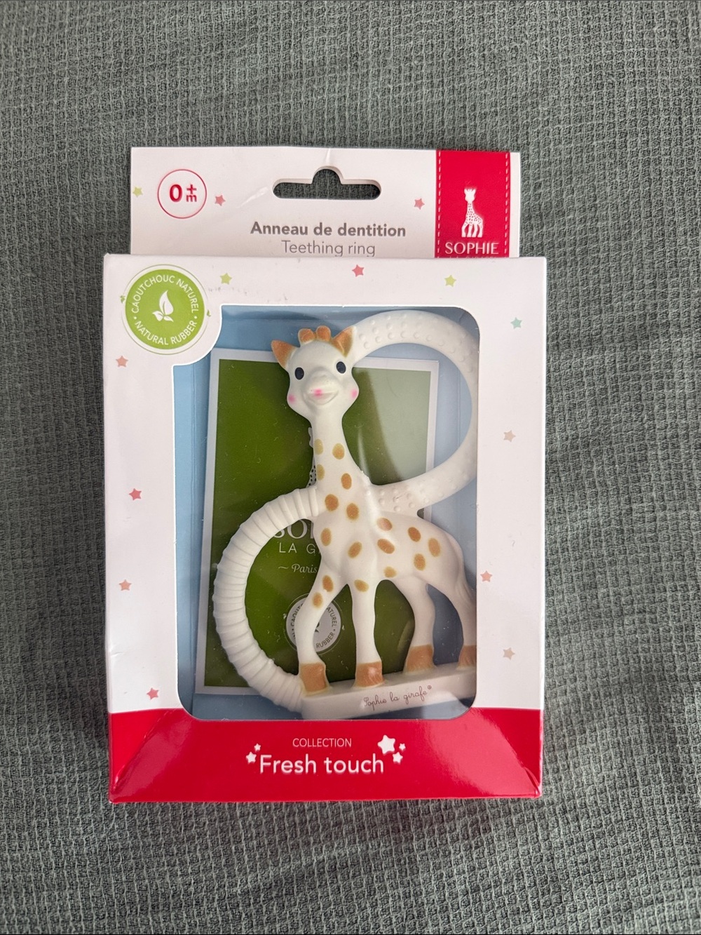 la girafe White & Brown Teething Ring -